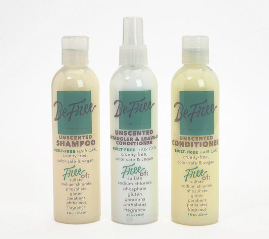 3 Piece - Shampoo, Conditioner, and Detangler Combo - Unscented
